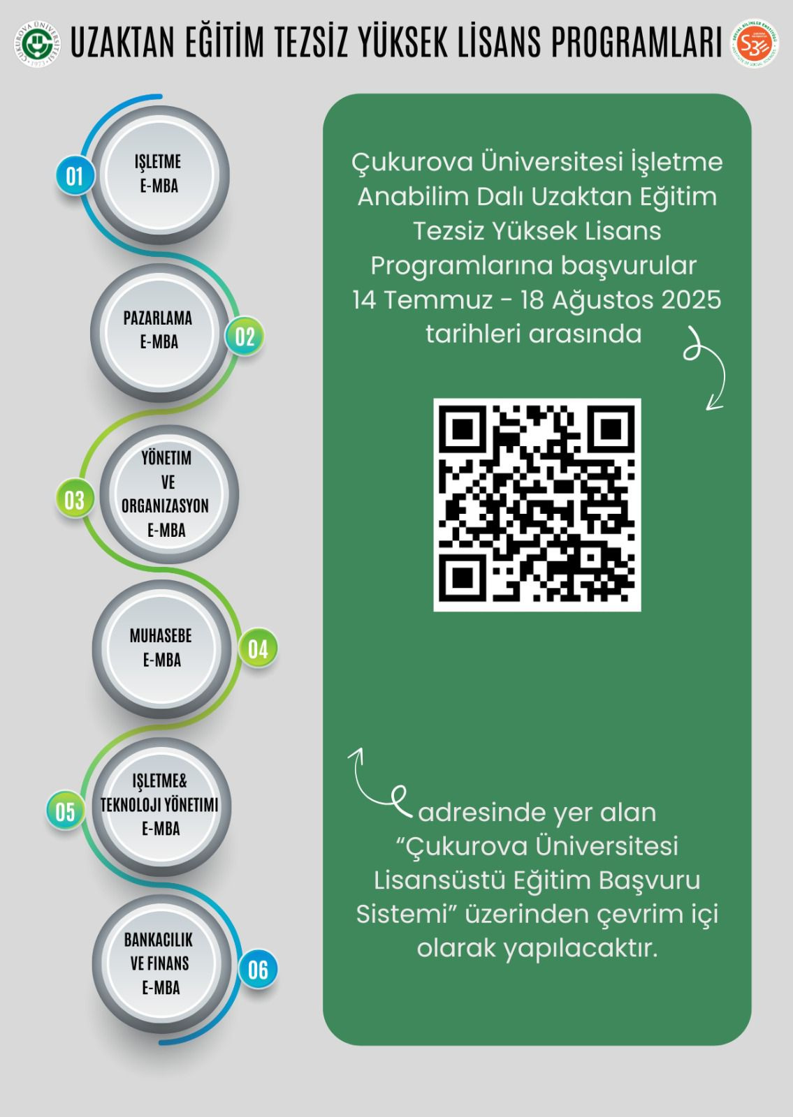 UZAKTAN EĞİTİM TEZSİZ YÜKSEK LİSANS (e-MBA) BAŞVURULARIMIZ BAŞLADI